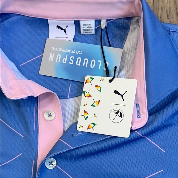 NWT PUMA X Arnold Palmer Golf Performance Polo Shirt Men’ Medium - Picture 4 of 10